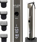 Машинка для стрижки акумуляторна з насадками Adler AD 2834 (до 180 хв роботи, 60 Вт, IPX6, керамічне лезо), фото 5