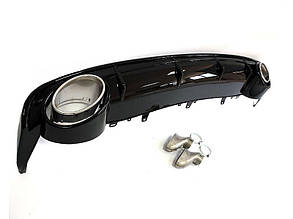 Дифузор заднього бампера Audi A6 C7 2014-2017 у стилі RS6 (Black)