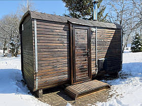 Дерев'яна мобільна Баня-Бочка квадро 4м "LNK"