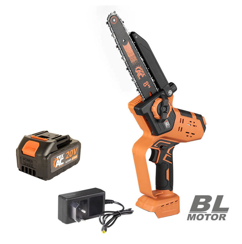 ЛАНЦЮГОВА ПИЛА АКУМУЛЯТОРНА TEX.AC TAOE-S8OBL +АКУМУЛЯТОР 20V/4Ah + ЗП C1