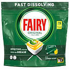 Капсули для посудомийних машин Fairy Original Все в одному Лимон 29 шт/уп