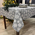 Скатертина новорічна водовідштовхувальна, високої якості (Туреччина)(Під замовлення або стандартний розмір), фото 4