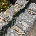 Скатертина новорічна водовідштовхувальна, високої якості (Туреччина)(Під замовлення або стандартний розмір), фото 7