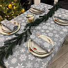 Скатертина новорічна водовідштовхувальна, високої якості (Туреччина)(Під замовлення або стандартний розмір), фото 8