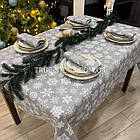Скатертина новорічна водовідштовхувальна, високої якості (Туреччина)(Під замовлення або стандартний розмір), фото 9