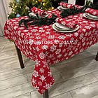 Скатертина новорічна водовідштовхувальна, високої якості (Туреччина)(Під замовлення або стандартний розмір), фото 3