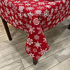 Скатертина новорічна водовідштовхувальна, високої якості (Туреччина)(Під замовлення або стандартний розмір), фото 5