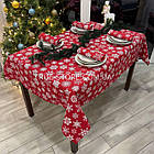 Скатертина новорічна водовідштовхувальна, високої якості (Туреччина)(Під замовлення або стандартний розмір), фото 6