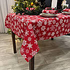 Скатертина новорічна водовідштовхувальна, високої якості (Туреччина)(Під замовлення або стандартний розмір), фото 7