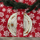 Скатертина новорічна водовідштовхувальна, високої якості (Туреччина)(Під замовлення або стандартний розмір), фото 8