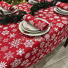 Скатертина новорічна водовідштовхувальна, високої якості (Туреччина)(Під замовлення або стандартний розмір), фото 9
