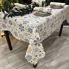Скатертина водовідштовхувальна новорічна, Турецька, WATER PROFF (Під замовлення, або стандартний розмір), фото 2