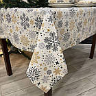 Скатертина водовідштовхувальна новорічна, Турецька, WATER PROFF (Під замовлення, або стандартний розмір), фото 5