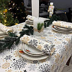 Скатертина водовідштовхувальна новорічна, Турецька, WATER PROFF (Під замовлення, або стандартний розмір), фото 7