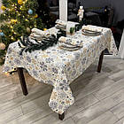 Скатертина водовідштовхувальна новорічна, Турецька, WATER PROFF (Під замовлення, або стандартний розмір), фото 10