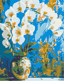 Алмазна мозаїка/вишивка Квіти. Чарівна орхідея 40*50 см Орігамі OD 8100