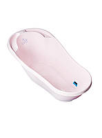 Ванночка 92 см. "Зайчики" зі зливом (Світло-рожевий)