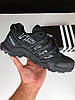Термо кросівки Adidas Terrex Swift Gore-Tex Black чорно-білі взуття Адідас Терекс Гортекс текстильні утеплені осінь зима, фото 6