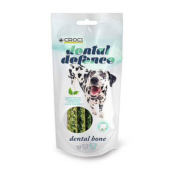 Ласощі для собак Croci DENTAL DEFENCE BONE захист зубів , м"ята , 100гр/1больш.стик