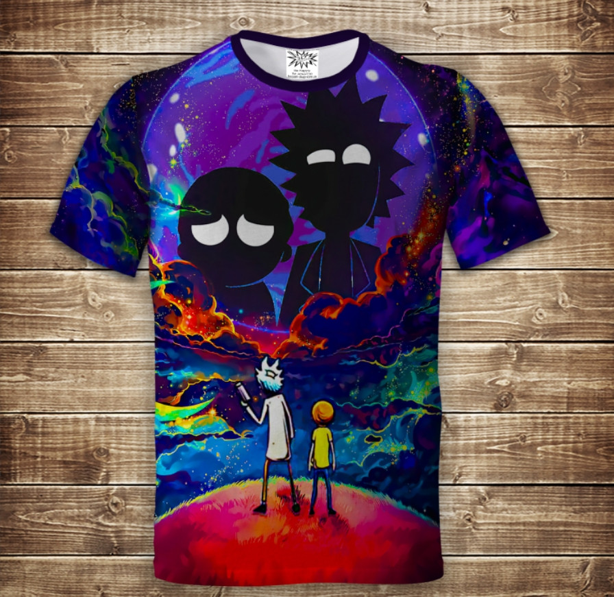 Футболка з принтом 3D на тему Рік та Морті ВСІ Розміри, фото 1