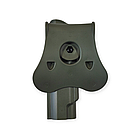 Поясна кобура Amomax для пістолета Colt 1911"5. Кобура пластикова Amomax Colt 1911"5 Олива Tokyo Marui WE KJW KSC KWA, фото 3