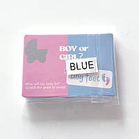 Скретч картки для гендер пати (блакитні) 24 штуки