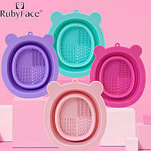 Силіконова миска для миття пензликів та спонжів Ruby Face Mini-folding clean bowl
