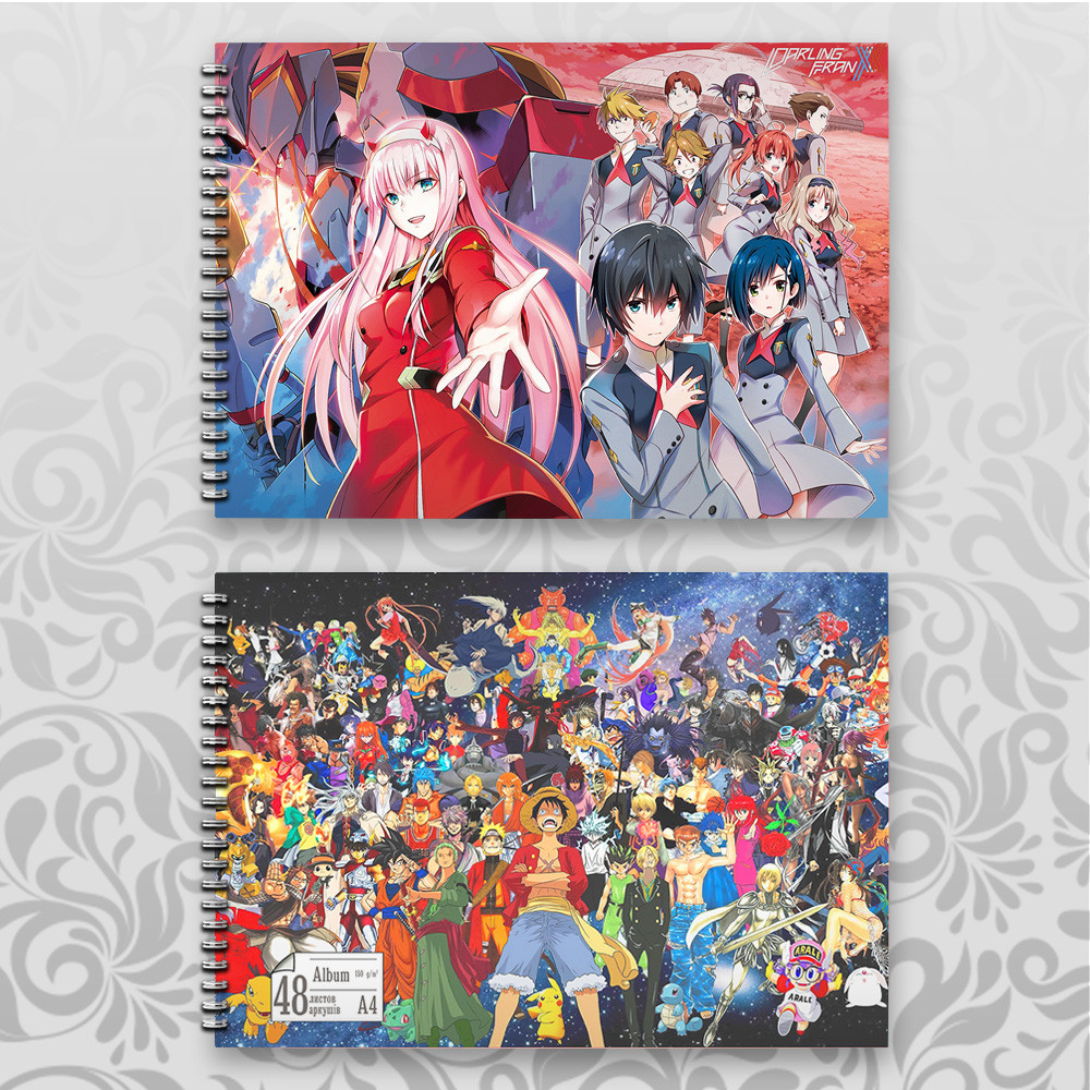 Альбом для малювання А4 Darling in The Franxx 48 аркушів 011, фото 1