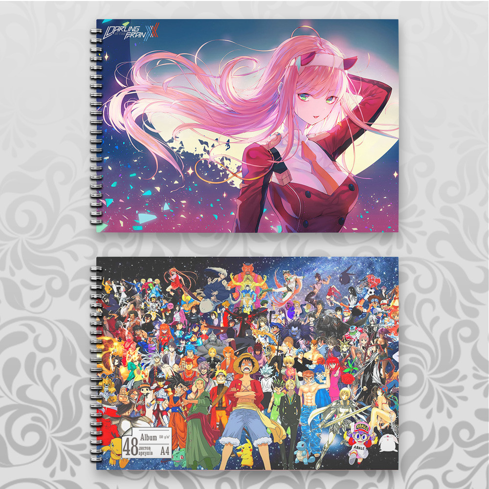 Альбом для малювання А4 Darling in The Franxx 48 аркушів 012, фото 1