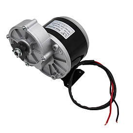 Електричний колекторний двигун з редуктором MY1016Z, 12V 250W із зіркою на 9 зубів під велосипедний ланцюг