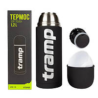 Термос Tramp Soft Touch 1.2 л black (металлический термос с резиновым покрытием)