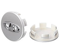 Ковпак колеса LADA (Матовий Срібний + логотип Хром) 55 мм (на вусиках) 21723101014