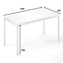 Письмовий стіл Brevity Loft standart 140*67см Дуб крафт золотий/Чорний ТМ ARTinHEAD, фото 5