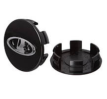 Ковпак колеса LADA (Чорний Глянсовий + логотип Хром) 55 мм (на вусиках) 21723101014