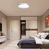 Led світильник накладний стельовий 16W 260х55 мм денне світло ULM круглий білий хром, фото 3