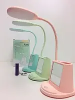 Настільна лампа з дзеркалом yw9070 і USB-виходом для заряджання телефона