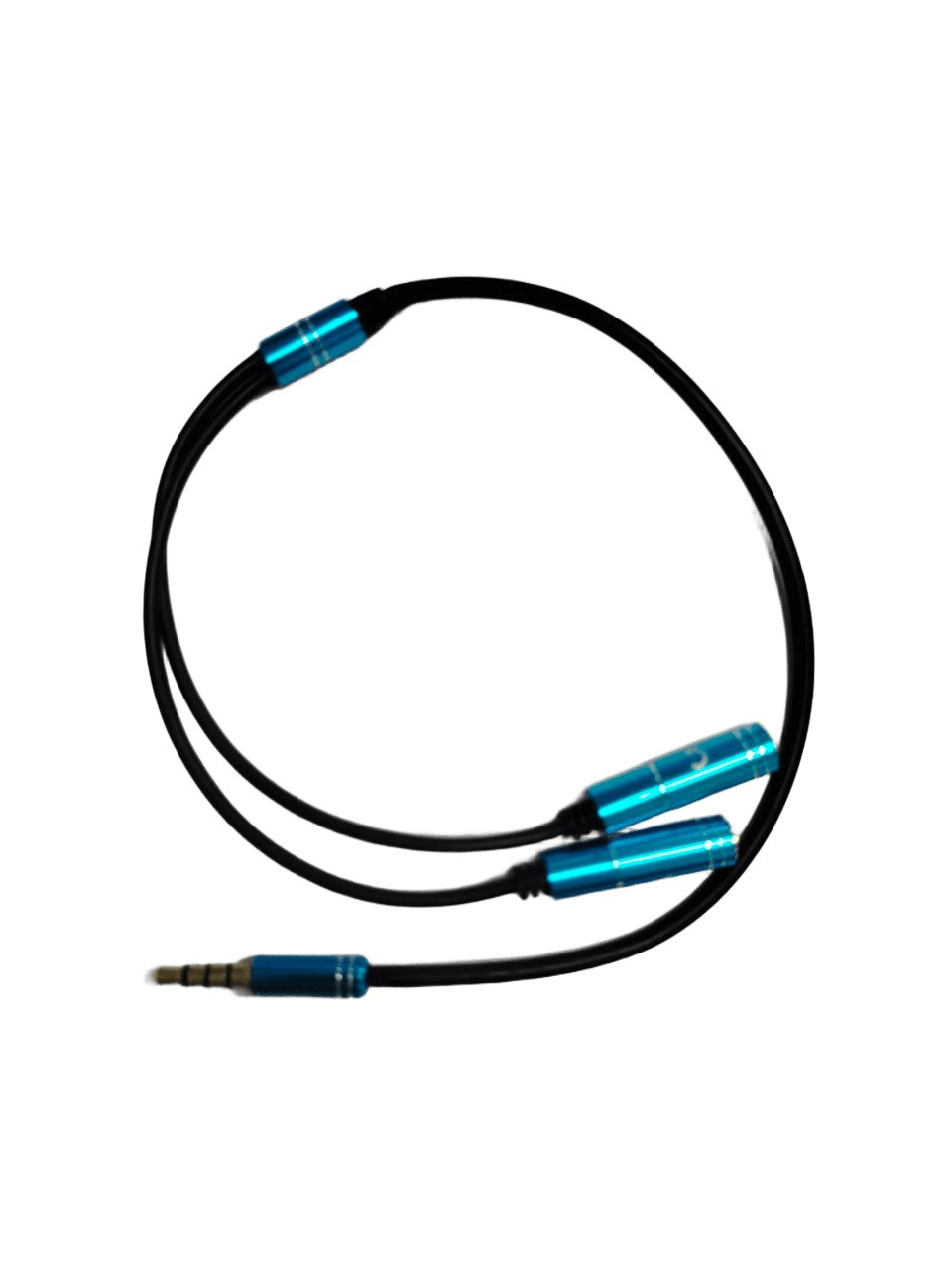 Адаптер 1x Jack 3.5 мм (тато) на 2x Jack 3.5 мм (мама) 32 см Good, металевий, фото 1