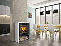 Піч-Камін ROMOTOP ALEDO 01 (сталевий корпус + кераміка зверху і з боків), фото 2