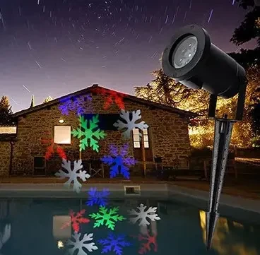 Вуличний лазерний проєктор із малюнками Festival Projection Lamp 12 pictures star shower, фото 1