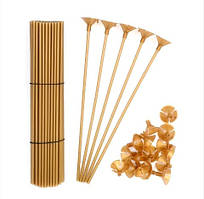 Палички для повітряних кульок золоті 32 см, тримачі для кульок із насадкою