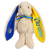 М'яка іграшка патріотичний заєць, муз., 30 см