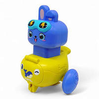 Машинка заводна "Звірятка", зі свистком (жовта)