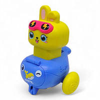Машинка заводна "Звірятка", зі свистком (бузкова)