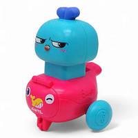 Машинка заводна "Звірятка", зі свистком (червона)