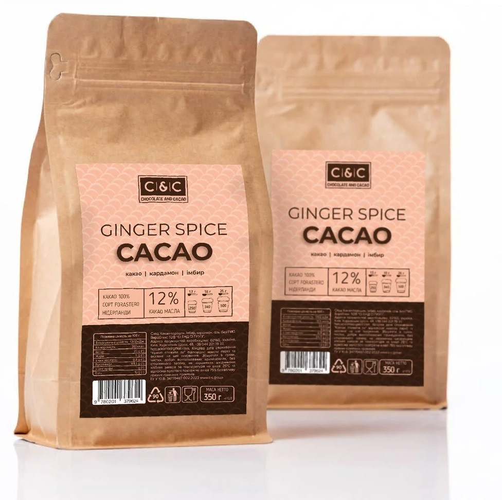Какао порошок Ginger Spice 350 г. C&C з кардамоном і імбиром