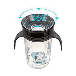 Чашка-непроливайка на 360, темний   Akuku A0671