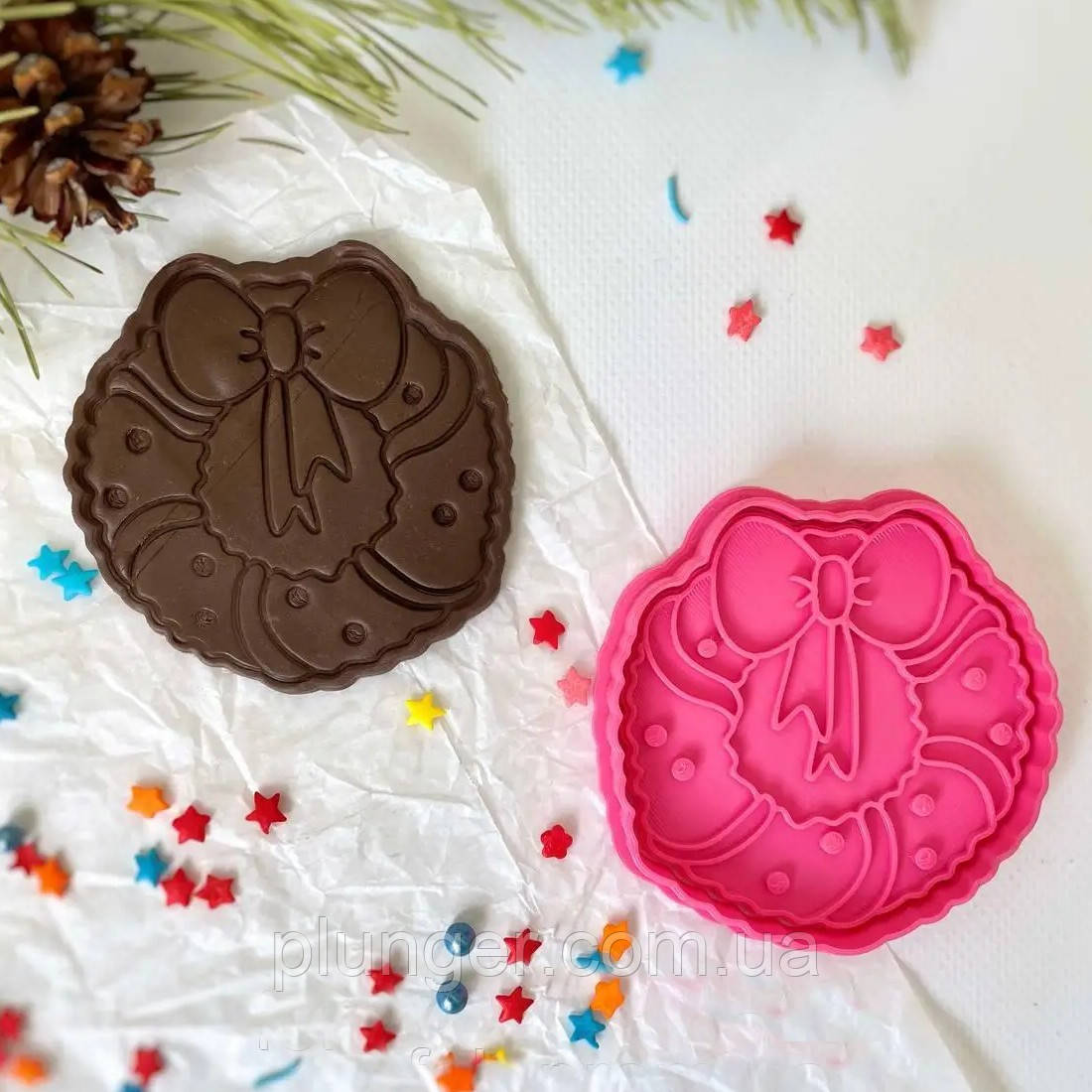 Вирубка з відтиском Вінок 8 см, фото 1