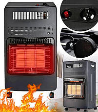 Портативний газовий інфрачервоний керамічний нагрівач редуктор шланг у комплекті, фото 4