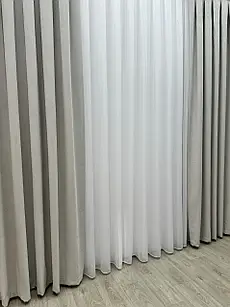 Однотонна штора мікровелюр Колір: світло-сірий