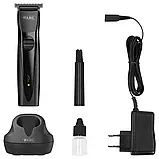 Тример для стрижки і окантовки акумуляторний Wahl T-Cut Total Black 1591-0465, фото 3